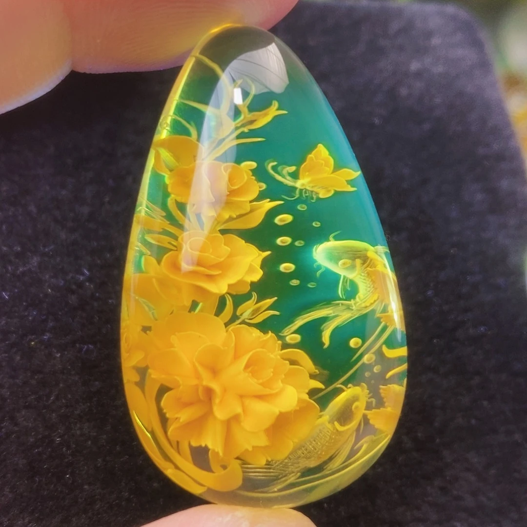 【闪购商品】金珀吊坠(不含链)未镶嵌