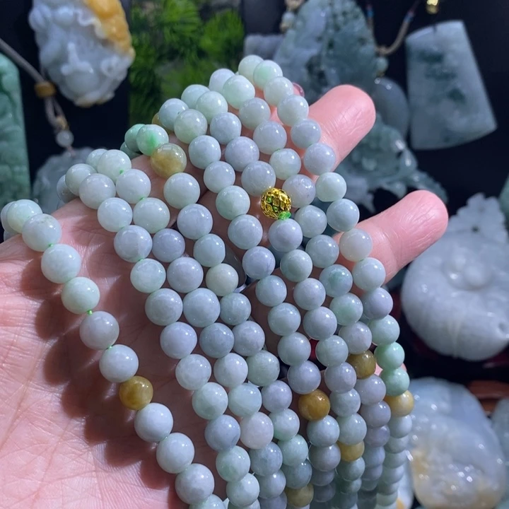 【闪购商品】颈饰未镶嵌翡翠多样性发1卡8