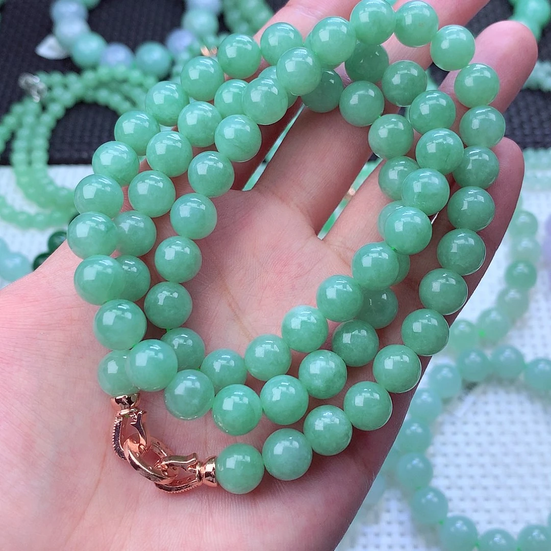 翡翠未镶嵌毛衣链卡9.5