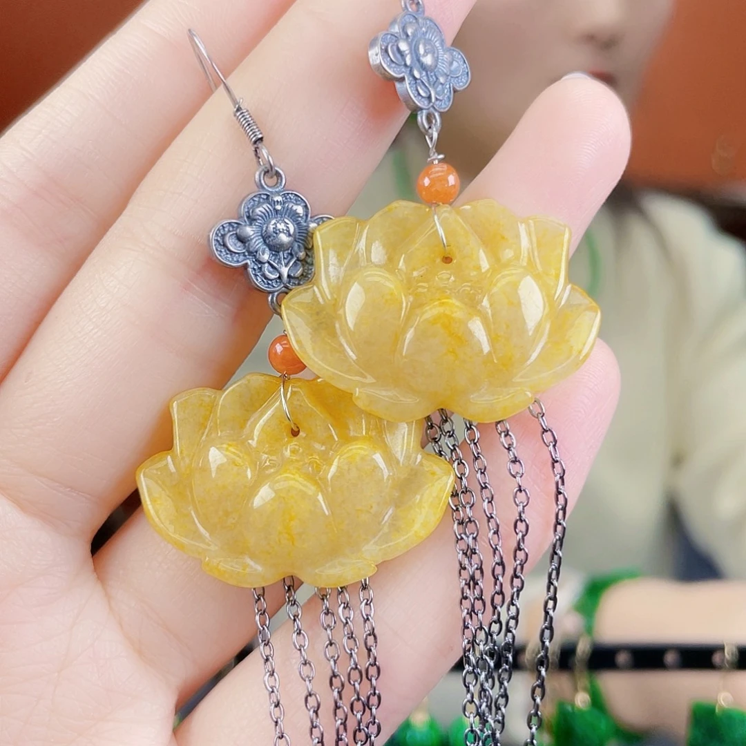 翡翠未镶嵌耳饰饰品