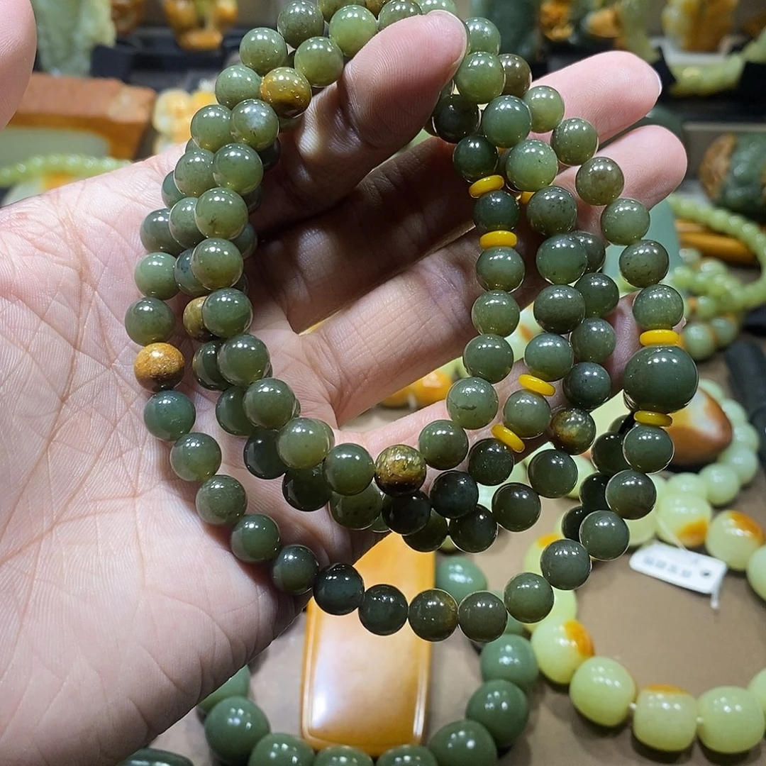 岫岩河磨玉（透闪石质玉）未镶嵌手串4