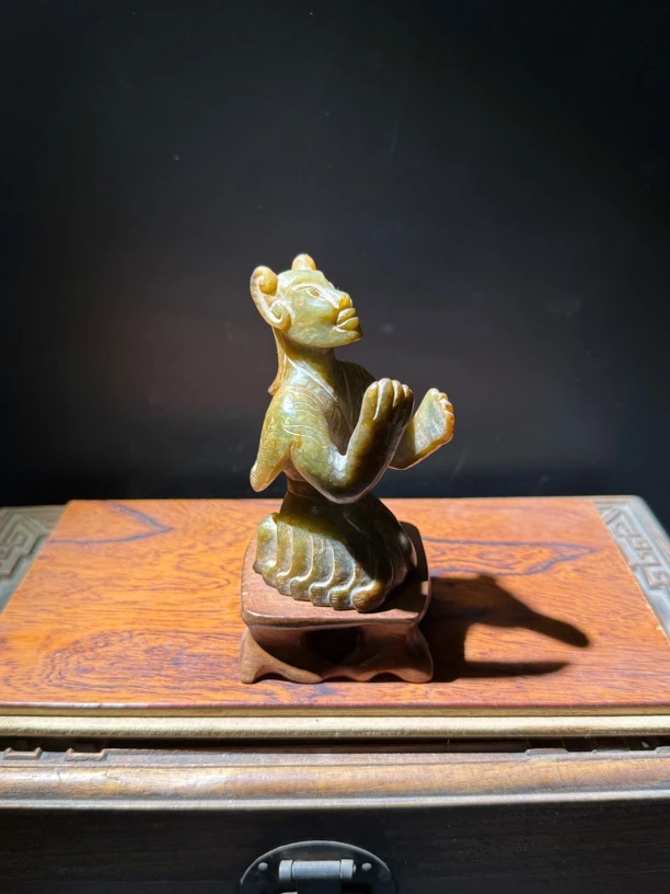 玉摆件，玉人玉人