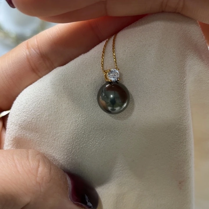 海水珍珠吊坠(不含链)银S925镶嵌