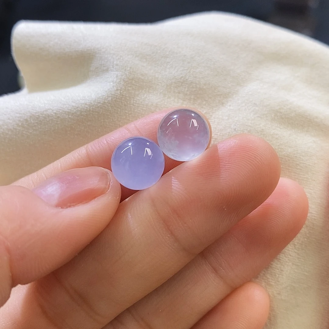 未镶嵌挂件翡翠一对珠珠