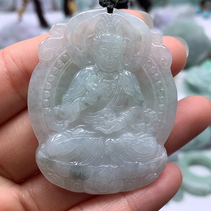 翡翠未镶嵌颈饰时来运转观音福利