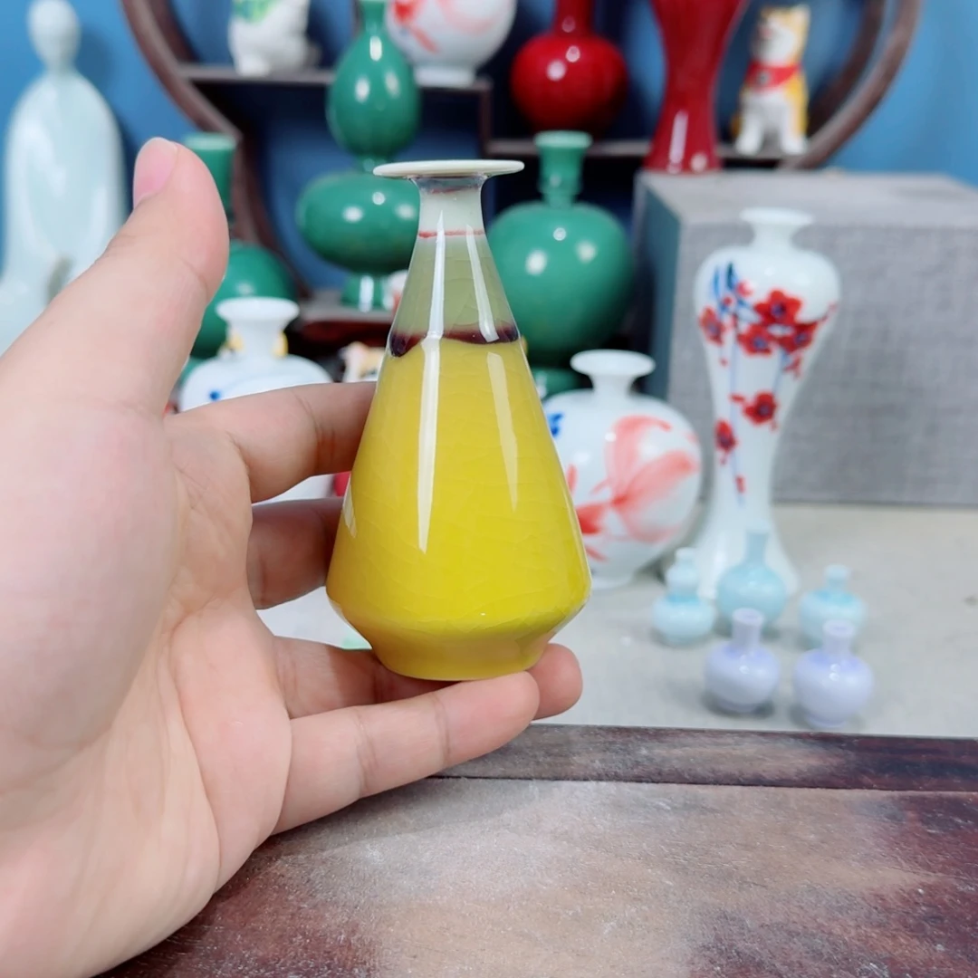 陶瓷手工小花器摆件