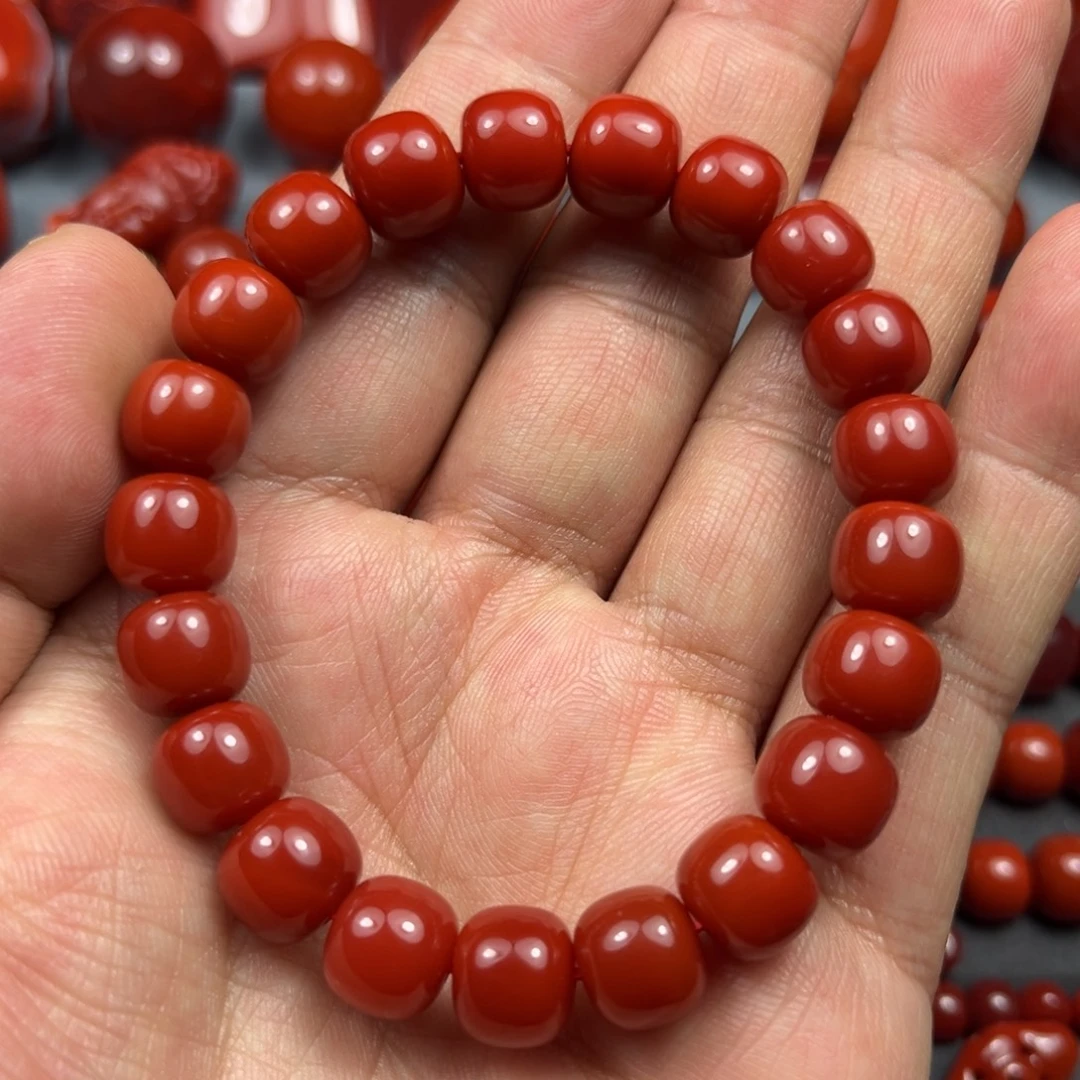 南红玛瑙未镶嵌珠宝奇石尺寸10/9正锦红