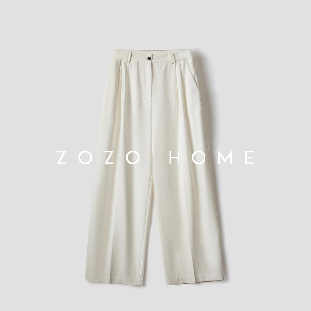 《Vintage Fashion》系列时装感立体三褶阔腿裤q170141p