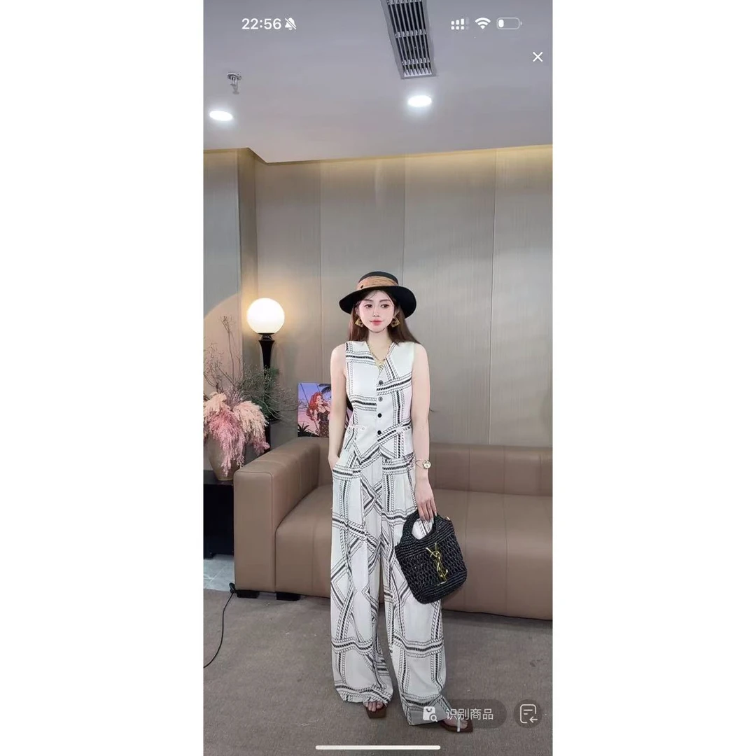 DACPAN-“马赛黄金周”老钱风套装  马甲+长裤 2025/盼·PP 30831