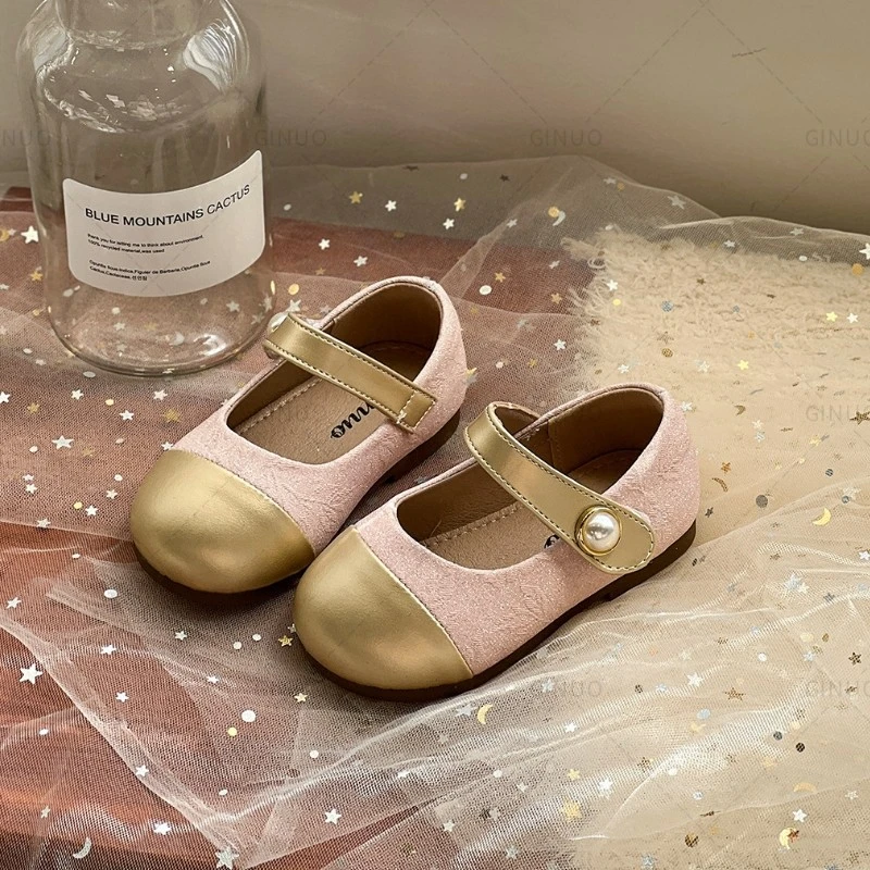 2025春季新款女宝宝国风小皮鞋女童公主鞋儿童洋气防滑软底学步鞋