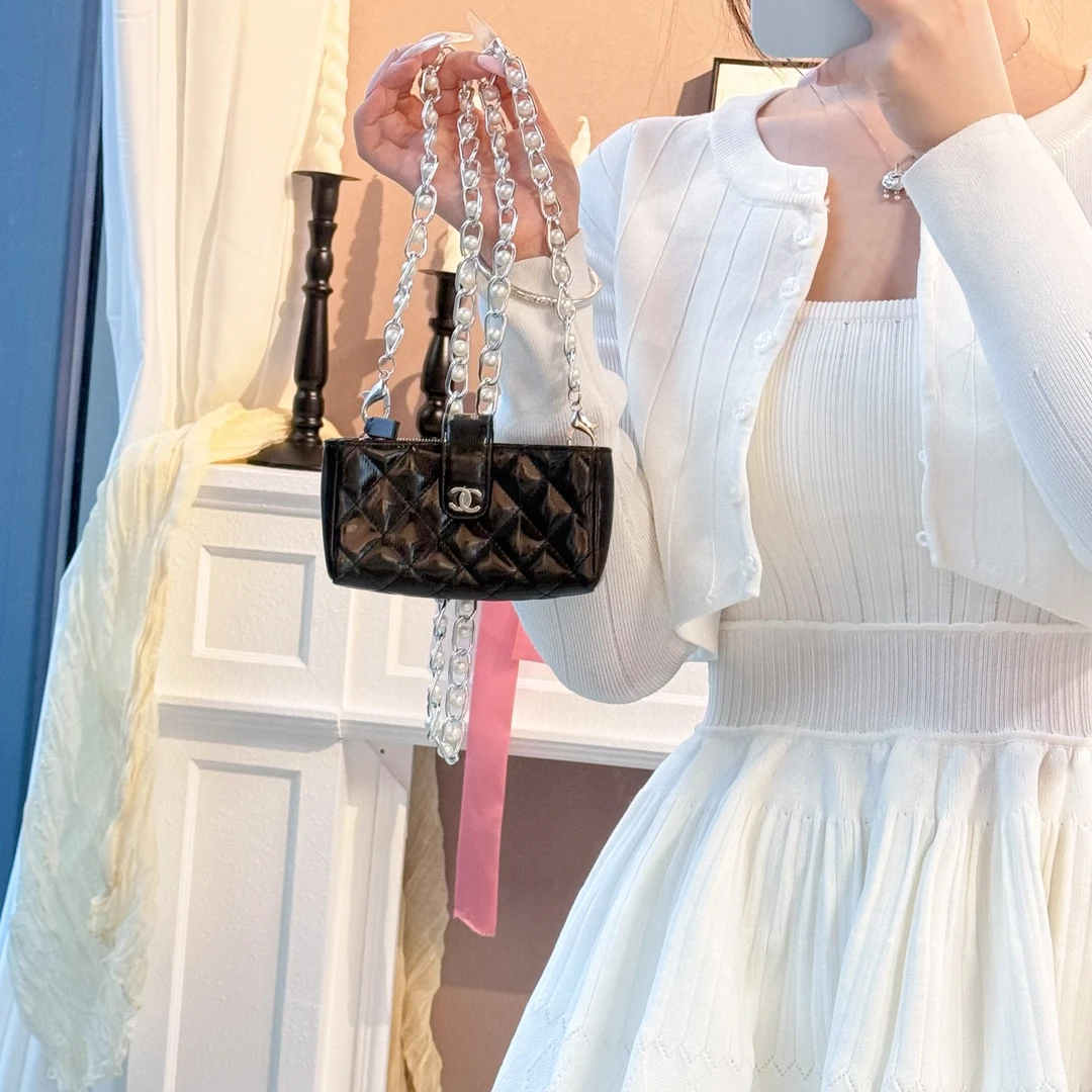 95新 Chanel/香奈儿 chanel墨绿色菱格纹钱包