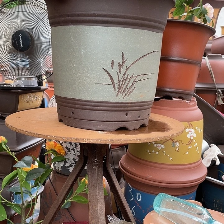 31绿色高栏花盆紫砂花盆紫砂