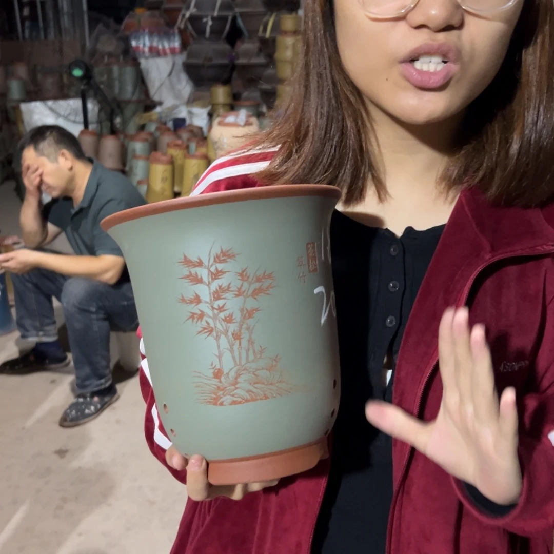 宜兴川阁紫砂花盆单个