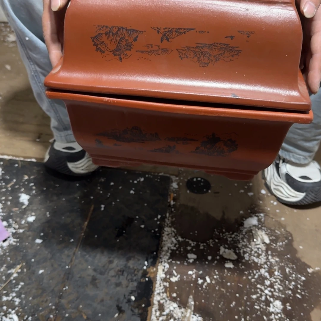 紫砂花盆口径26.18.10口径