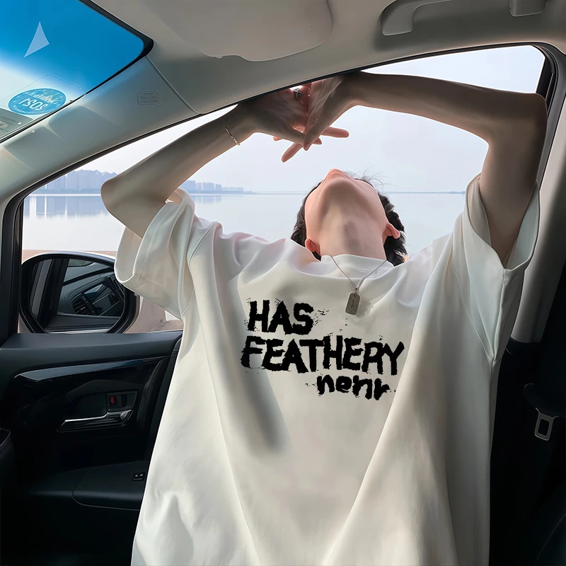 短袖t恤男2025夏季新款美式潮流高街纯棉重磅上衣青少年休闲半袖