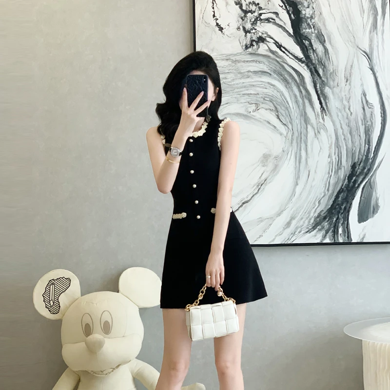 2025年夏季新款法式小香风高级感时尚气质千金风收腰显瘦连衣裙女