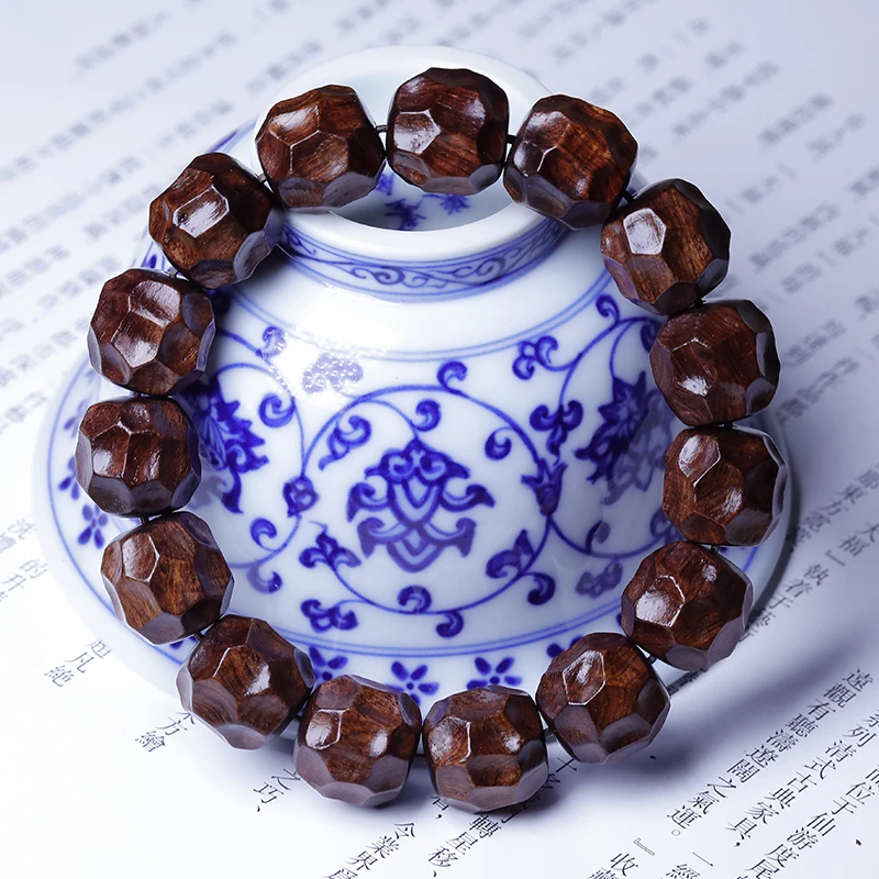 海南黄花梨无相珠老料14mm*15颗精工细作手串2131HH手工家用