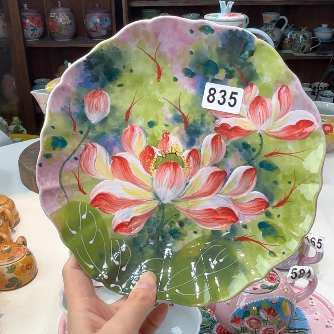 景德镇手绘高温釉下彩陶瓷茶具