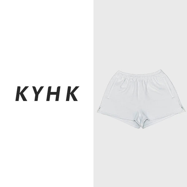 KYHK简约假日感小开衩纯色百搭休闲短裤230727