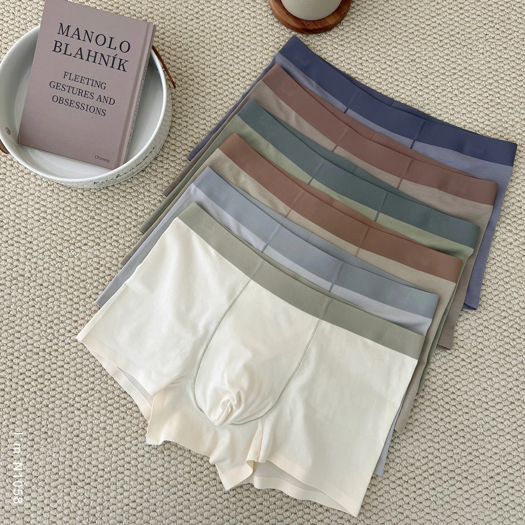 新棉舒爽透气敲有弹力纯棉裆男士内裤三条装  N1058