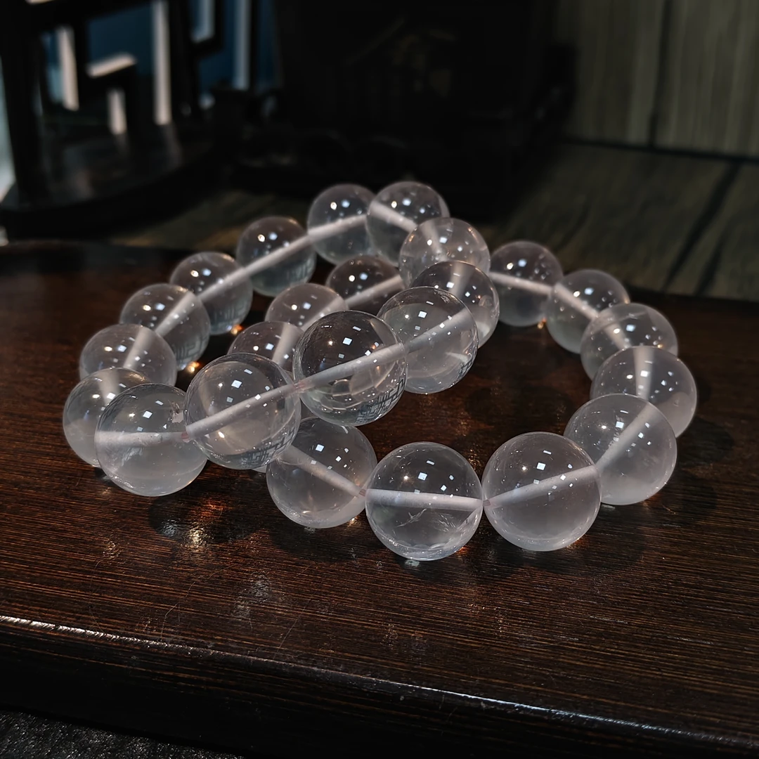 【书记甄选】天然粉水晶单圈手链 多样式发一 约17mm 1480LA