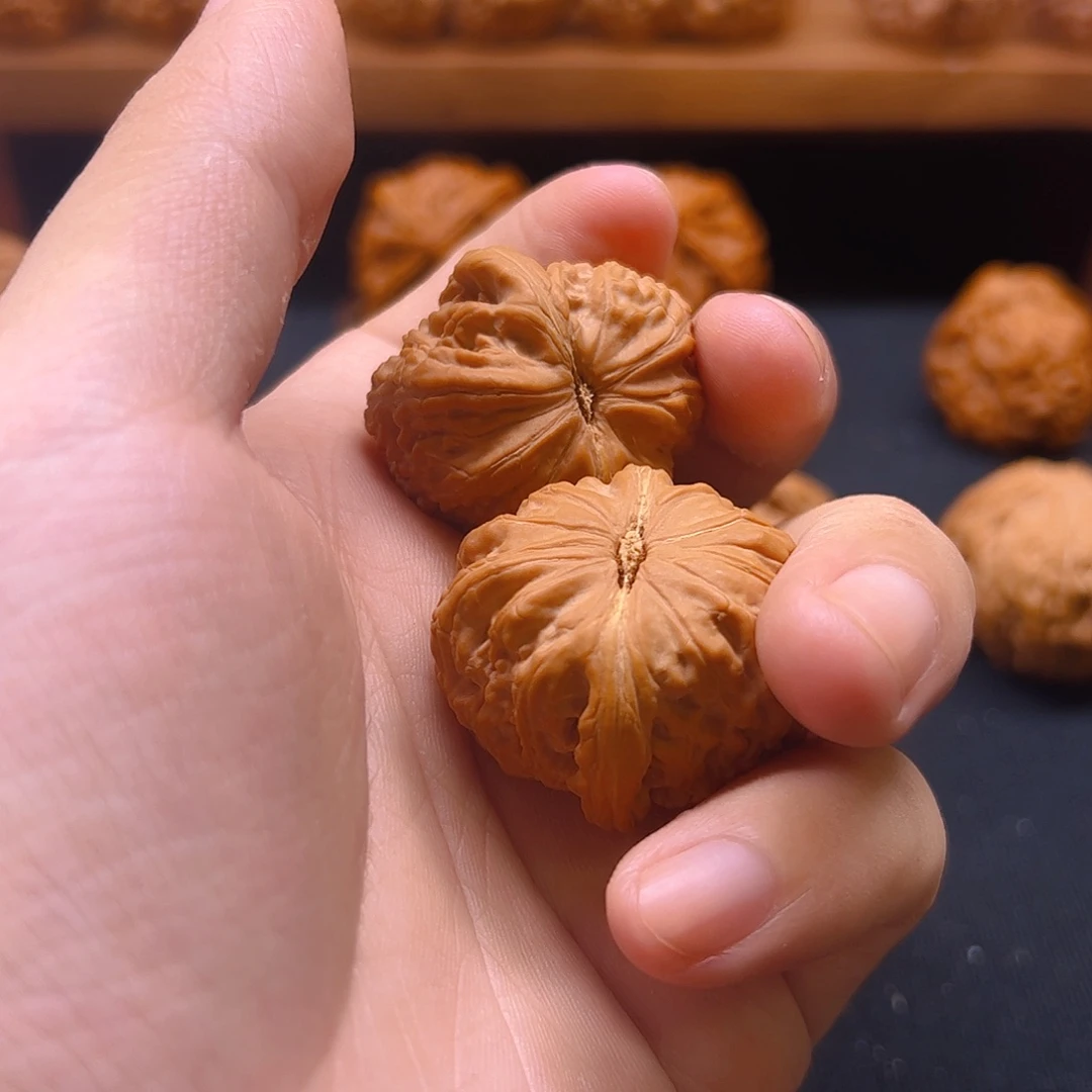 人***生核桃把件白狮子33全品