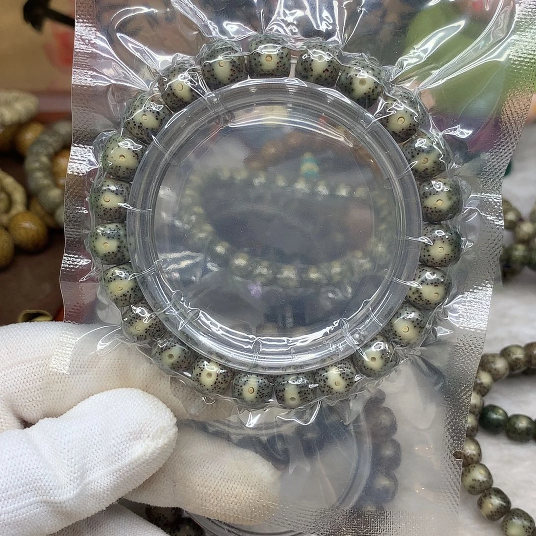 手串星月菩提3号绿幽灵大眼睛10×9