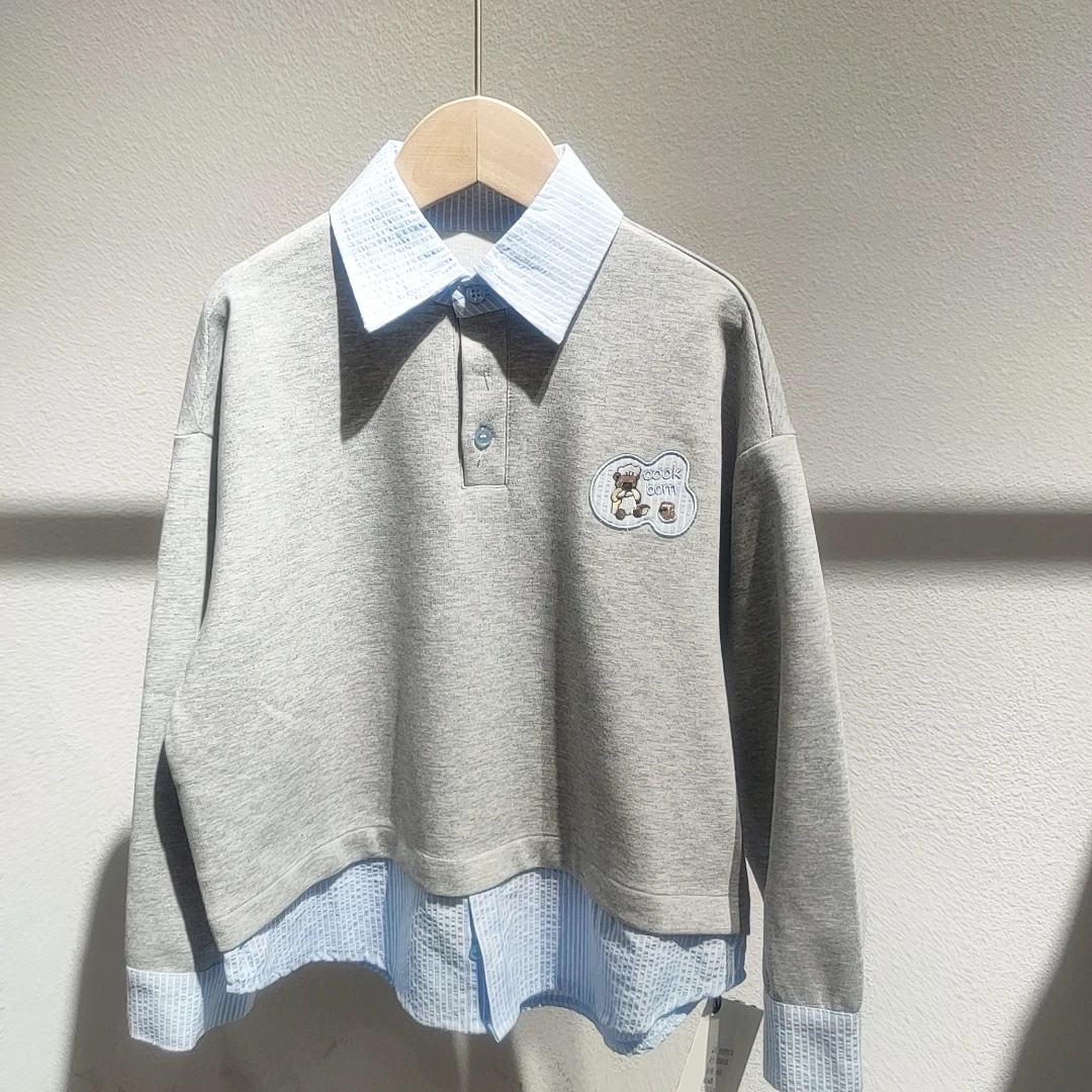 8101儿童春款假两件卫衣