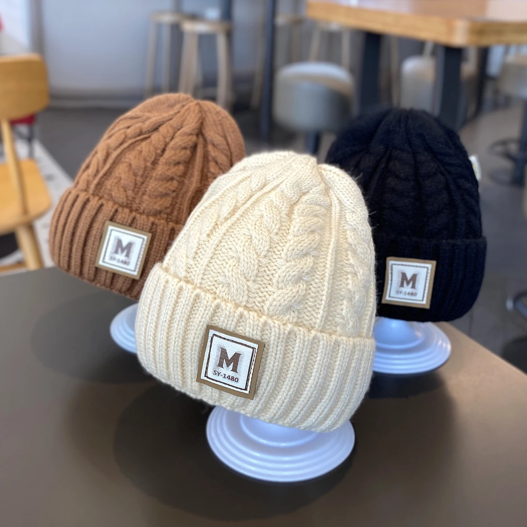 【小布丁】宝宝帽子秋冬加厚保暖男童针织毛线帽女童百搭防风套头帽