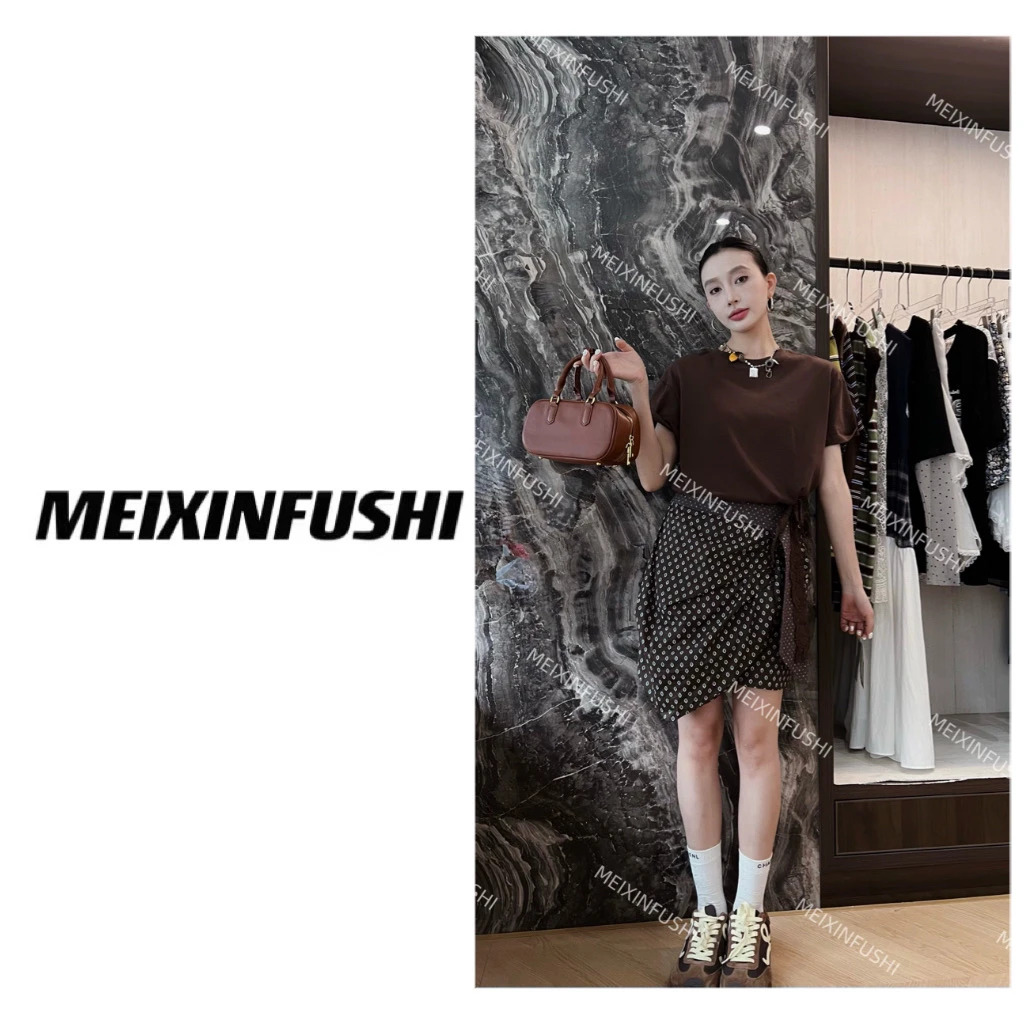 【Mei Xin】下摆不规则设计蕾丝拼接连衣裙/8258/D（福No退）