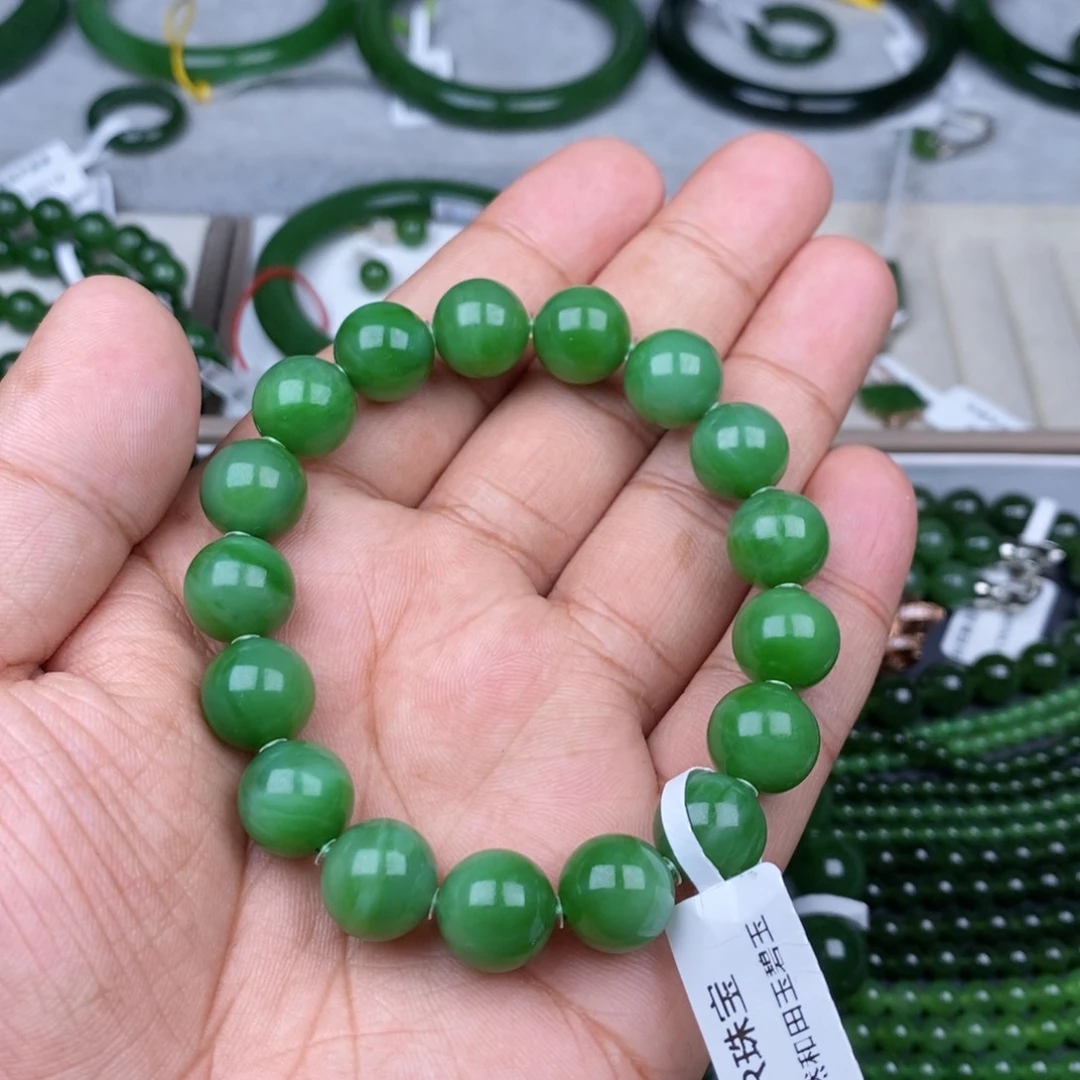 未镶嵌手串和田玉（碧玉）12mm