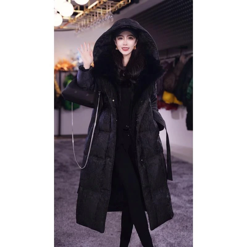 【Yongjia 】鹅绒服配女狐狸毛外套55332-2-110#百大红人时髦上新啦