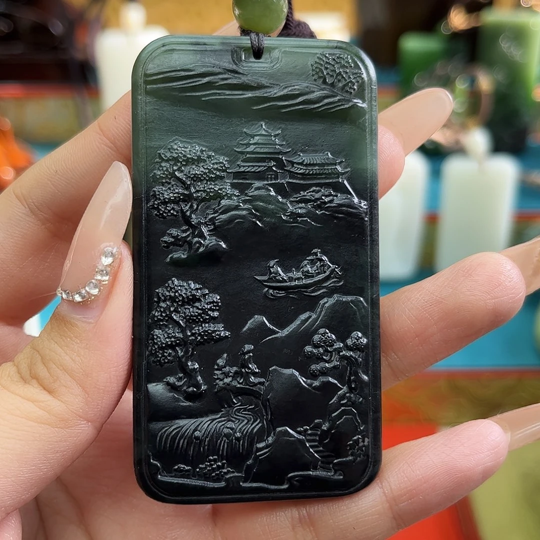 和田玉未镶嵌挂件