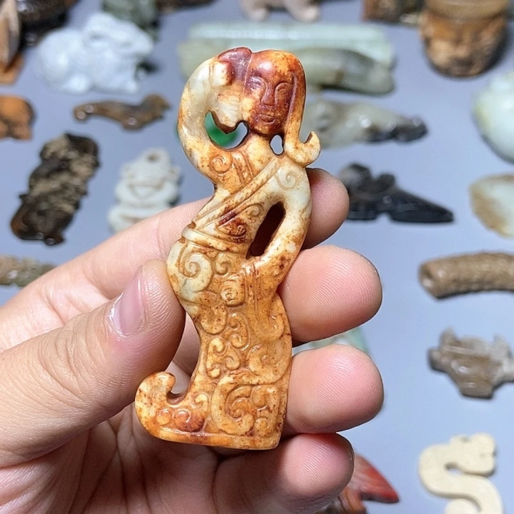 和田玉未镶嵌颈饰58