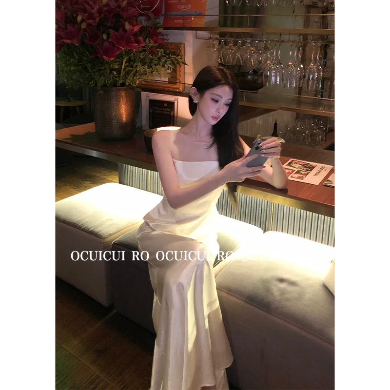 CUI CUI 崔崔【云水谣】法式女神风设计师款氛围感缎面高定套装裙女