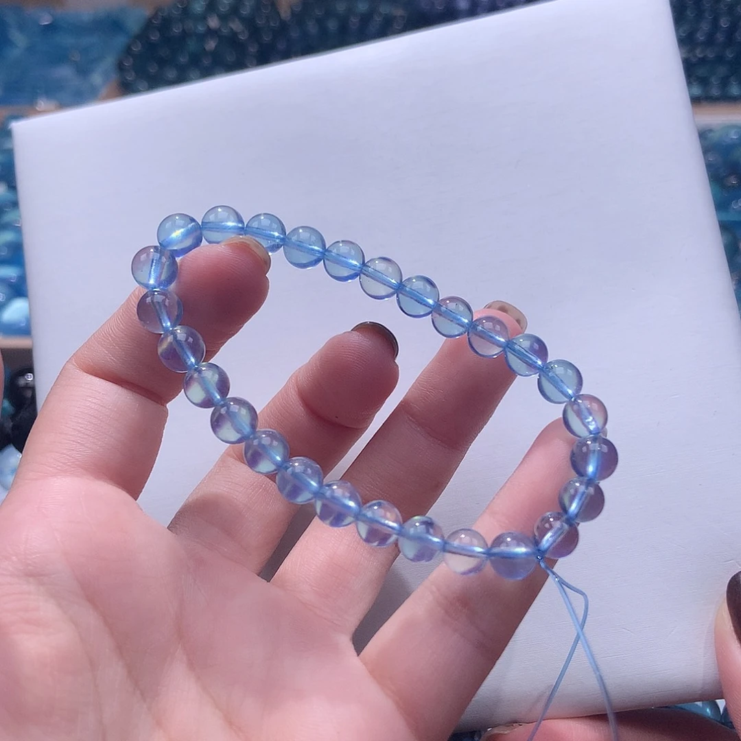 未镶嵌手串海蓝宝石圣蓝6m+【320元】要拍4件