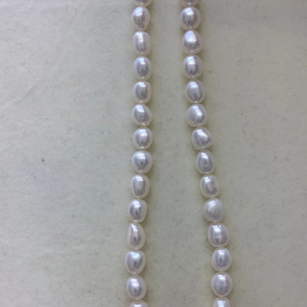 淡水珍珠银S925镶嵌项链