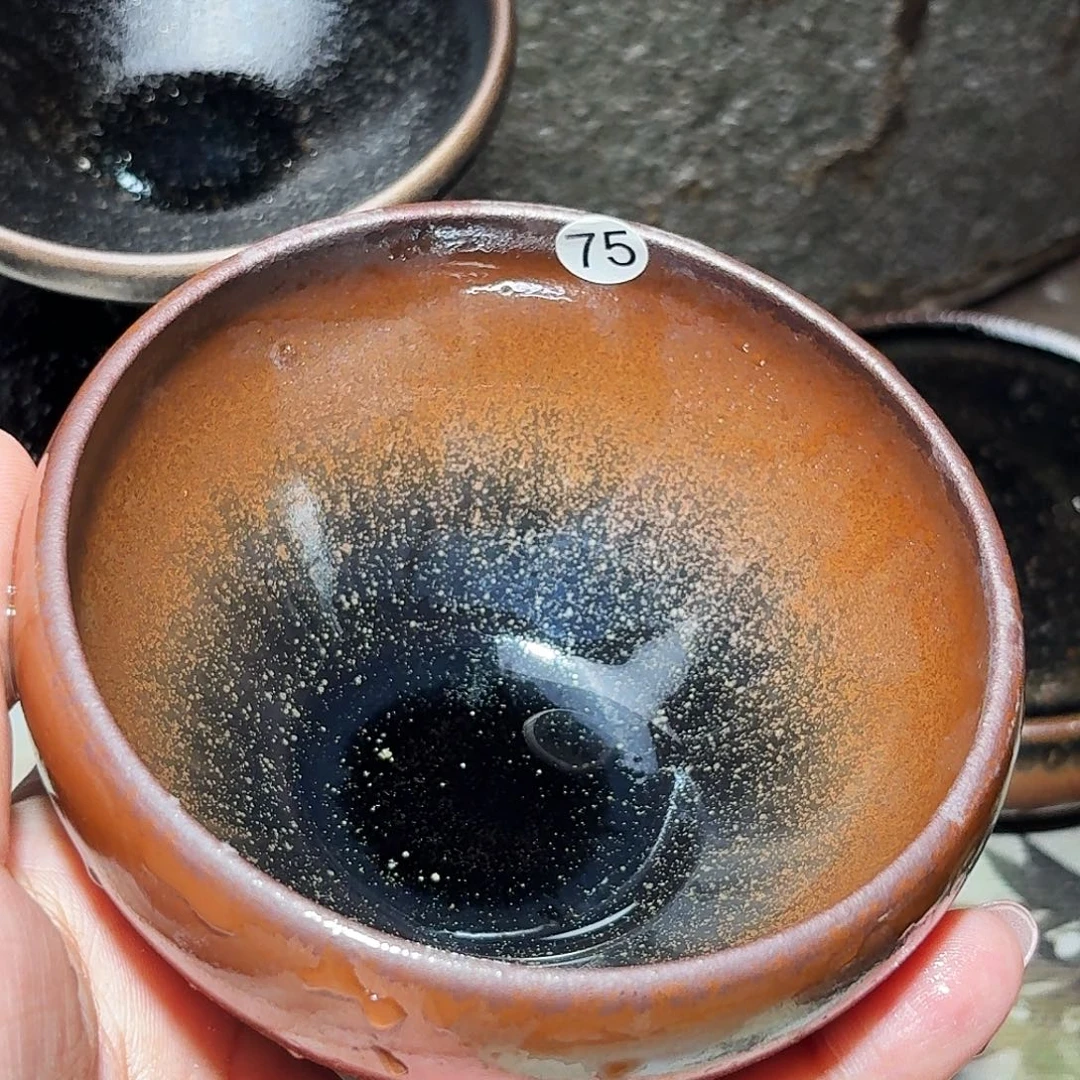 茶盏义兴龙窑建盏75微瑕