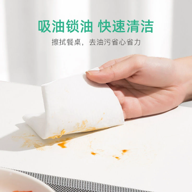 厨房湿巾清洁强力油污家用抹布加大加厚烟机去油去污一次性带盖