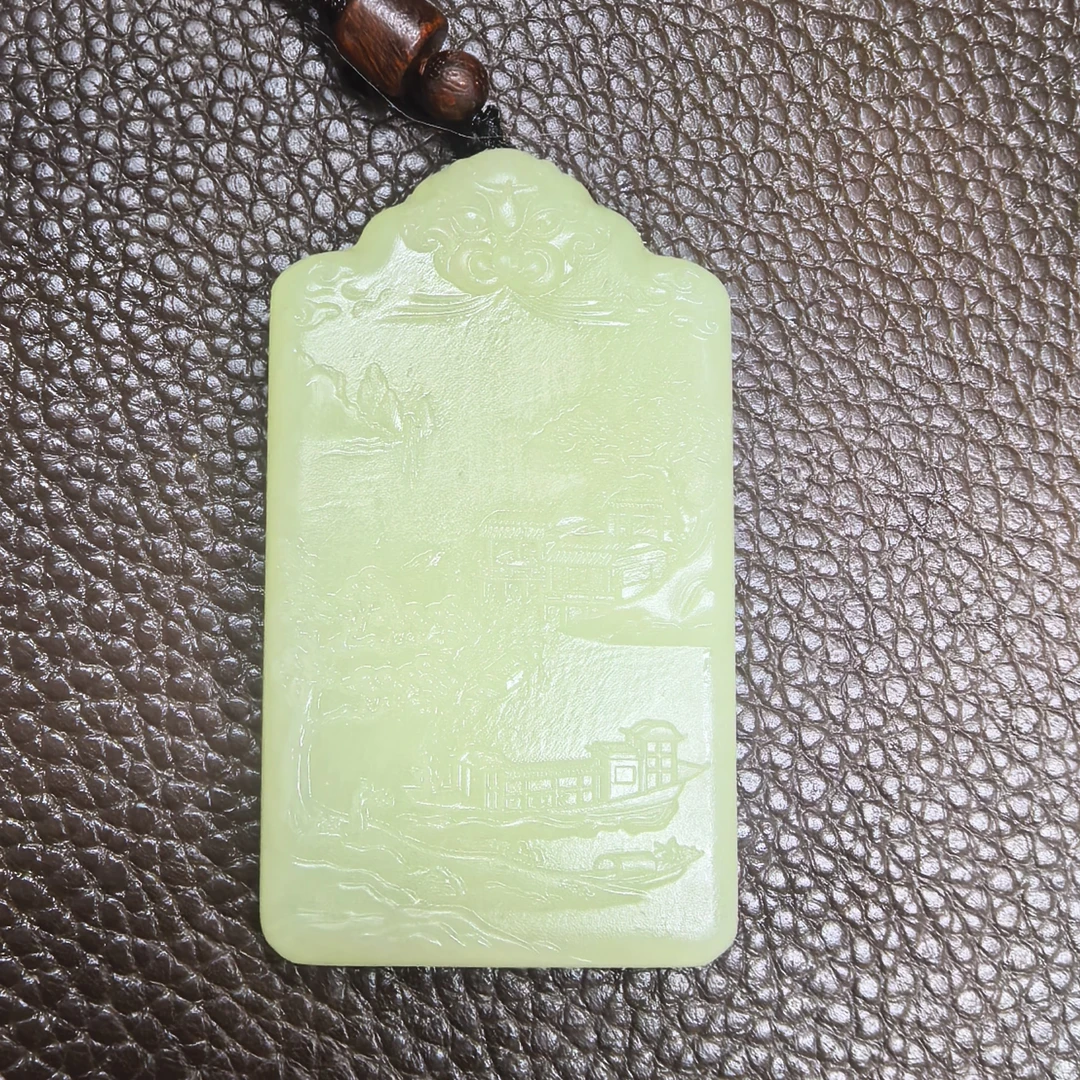 和田黄口山水牌多样