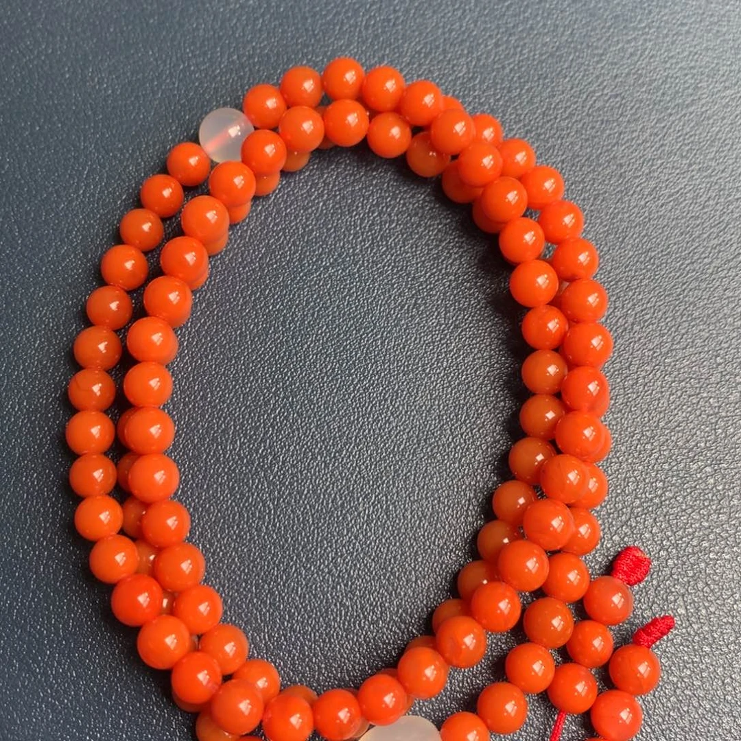 南红玛瑙未镶嵌保山天然原矿南红6mm+多圈