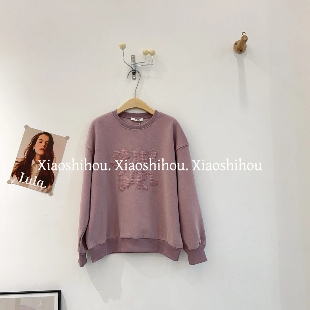 小时候女装店英文加绒卫衣8081031