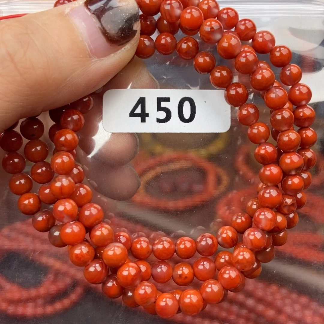 南红玛瑙未镶嵌手链