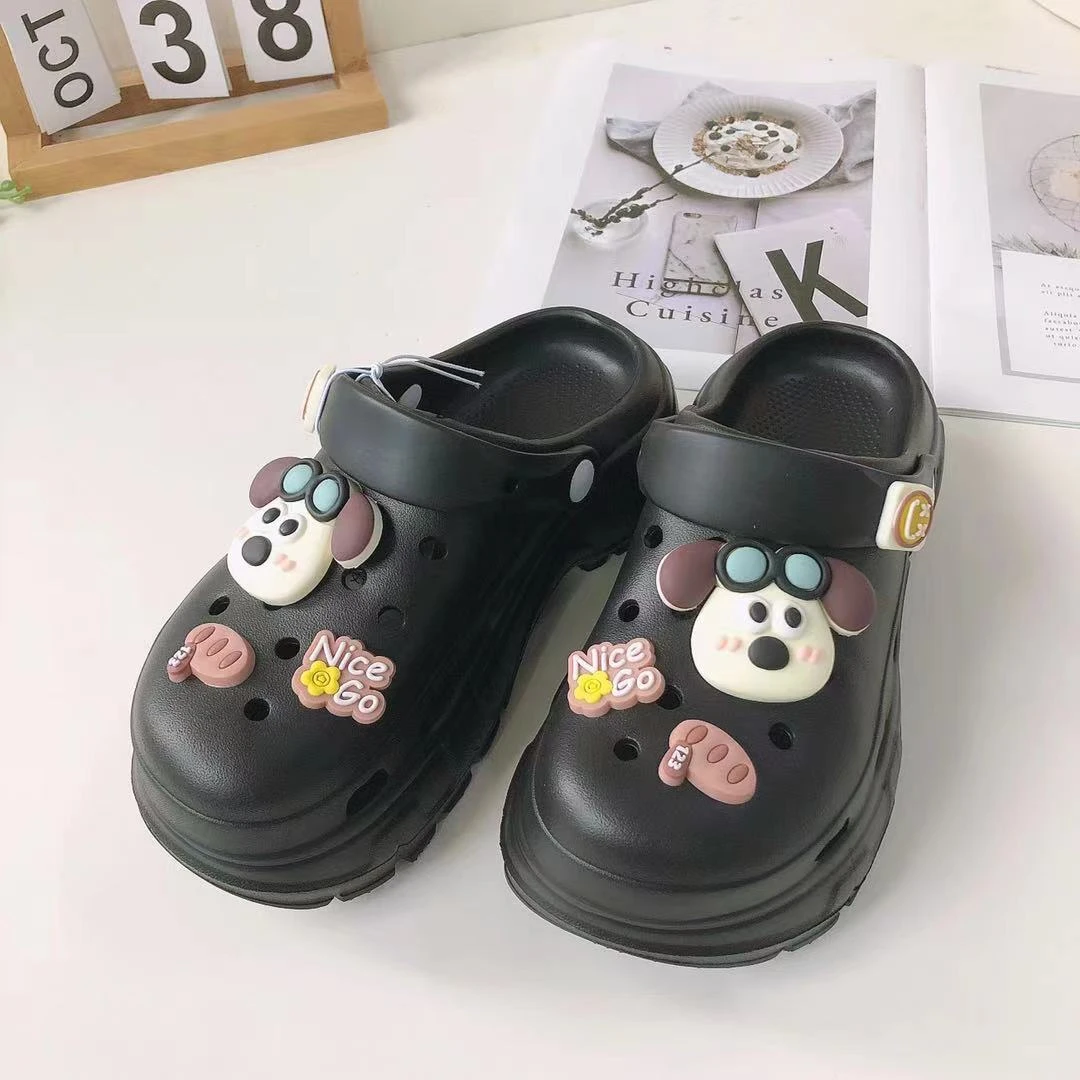 女士新款方便凉拖两穿鞋卡通小狗款2501
