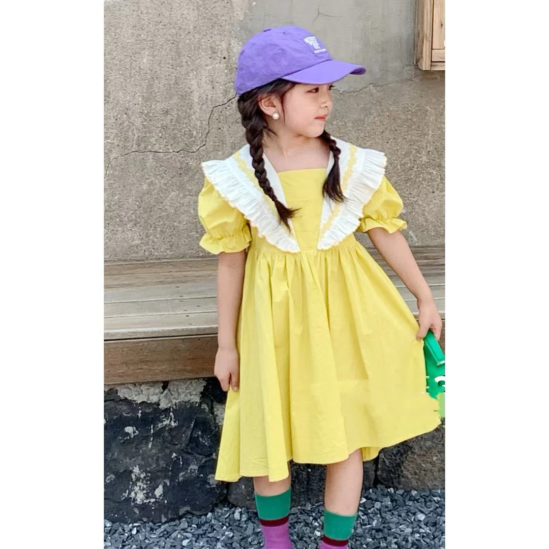 20959高端潮流时尚白俄休闲童装时尚连衣裙