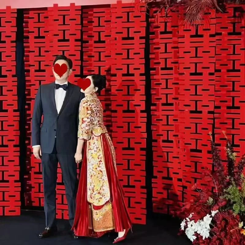 立体喜字结婚婚房装饰卧室布置背景墙婚礼喜字贴订婚拉花用品大全