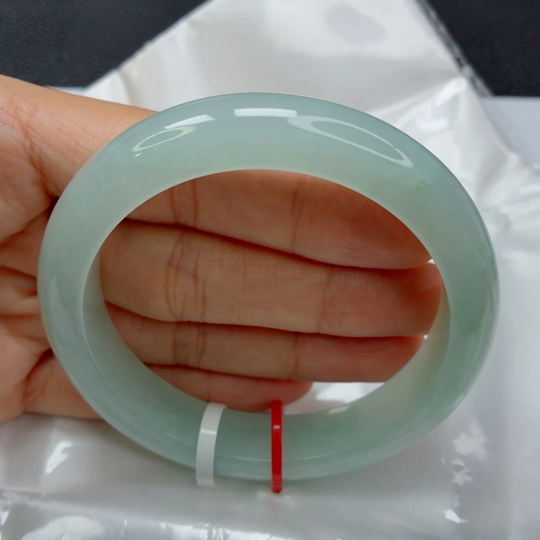 未镶嵌手镯翡翠老坑57圈冰川蓝011