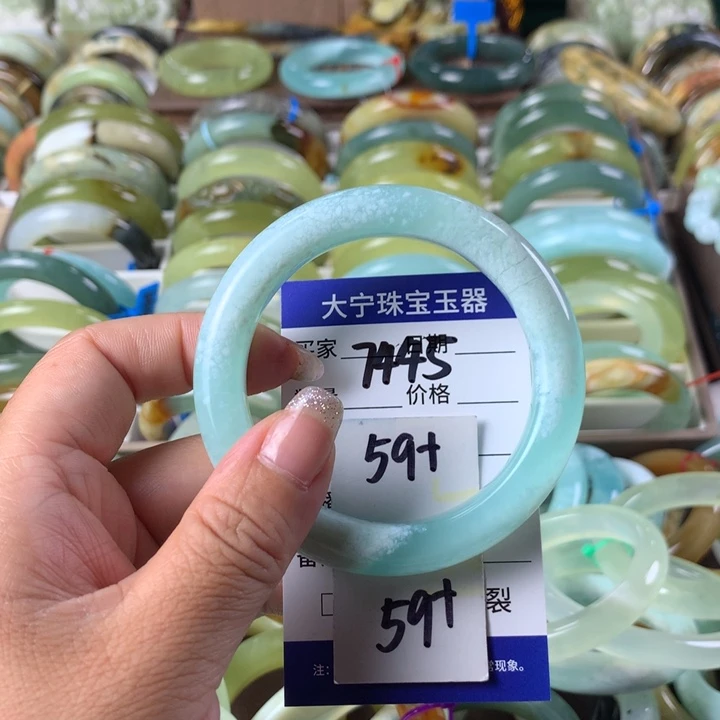 蛇纹石玉未镶嵌手镯7445