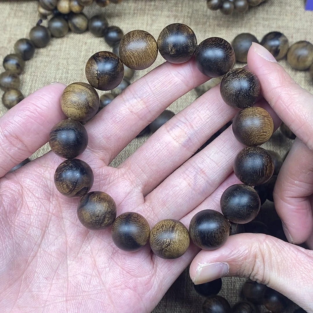 沉香手串越南芽庄白棋楠