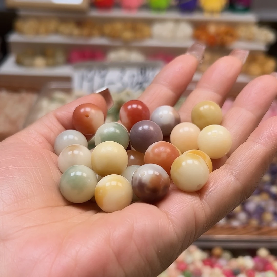 手串菩提根/象牙果卡15非料花皮圆108颗